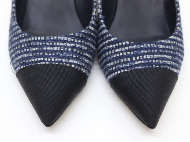 CHANEL シャネル 靴 パンプス レディース35ハーフ ネイビー CHANEL シャネル 靴 パンプス レディース35ハーフ ネイビー