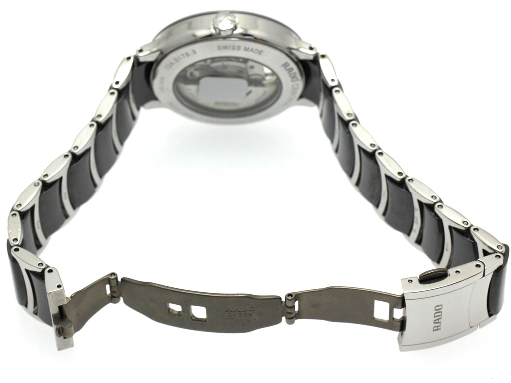 RADO ラドー 腕時計 セントリックス オートマティック オープンハート R30178152 ステンレススチール/セラミック スケルトン文字盤 自動巻き【472】SJ