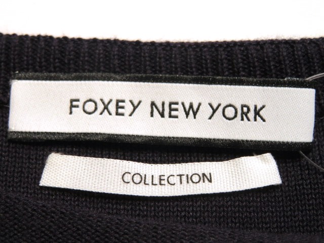 Foxey New York フォクシー ニューヨーク ワンピース レディース 42 ネイビー コットン 432 の購入なら 質 の大黒屋 公式