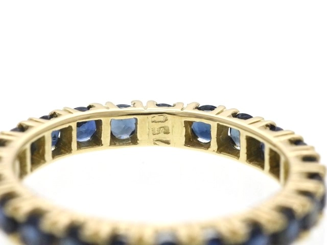 JEWELRY ノンブランド ジュエリー リング K18 イエローゴールド サファイア 8.5号 2.3g【473】