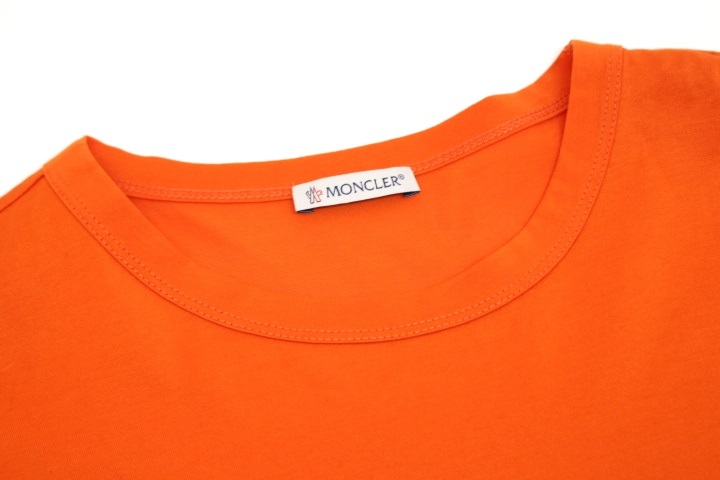 MONCLER モンクレール 衣類 Tシャツ メンズL オレンジ コットン 