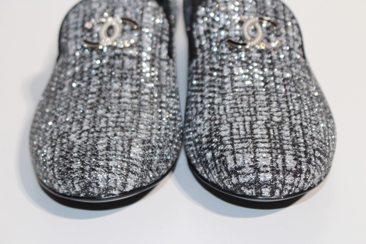CHANEL シャネル 革靴 パンプス レディース36ハーフ シルバー CHANEL シャネル 革靴 パンプス レディース36ハーフ シルバー