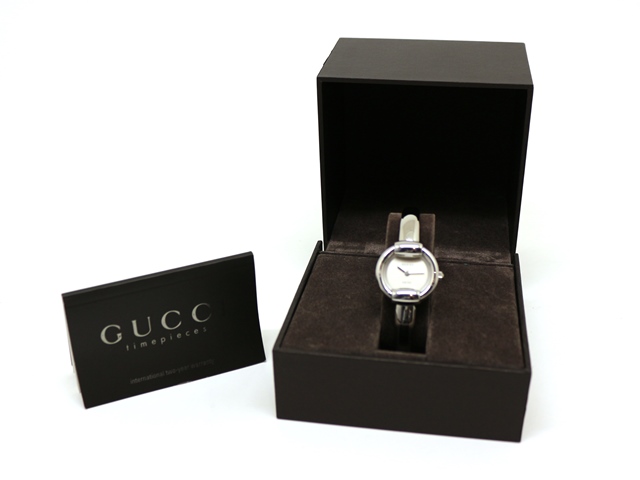 GUCCI グッチ 時計 1400L ステンレス クオーツ シルバー文字盤
