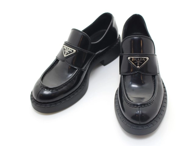 PRADA プラダ 靴 チョコレートローファー レディース36.5(約23