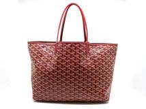 GOYARD ゴヤール サン・ルイPM トートバッグ レッド PVC カーフ STLOUIPMLTY02CL02P 2120000346286【200】