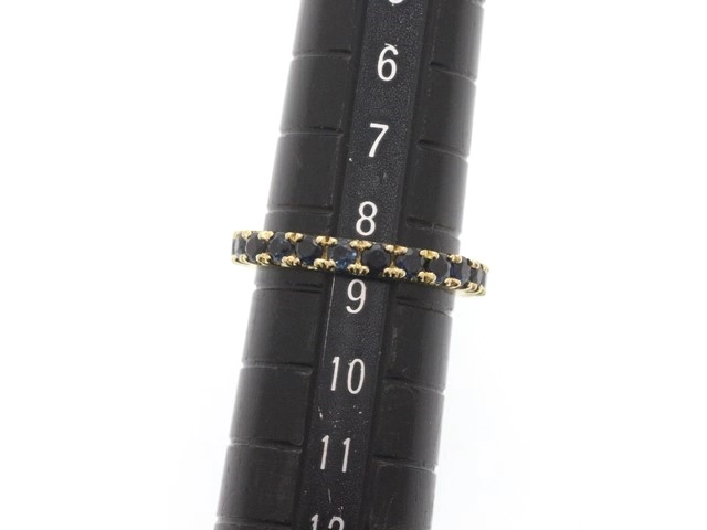 JEWELRY ノンブランド ジュエリー リング K18 イエローゴールド サファイア 8.5号 2.3g【473】