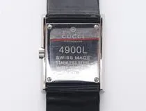 【稼働】GUCCI 腕時計 スクエア 新品電池 ローマン レディース ブラック cbb83f65005742ecac9221227c19e3