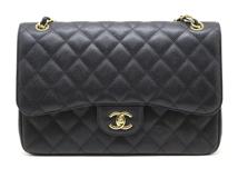 CHANEL シャネル デカマトラッセ30 チェーンショルダーバッグ キャビアスキン ブラック GP ゴールドメッキ金具 2120000350924【200】