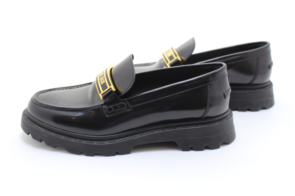 Dior ディオール CODE ロゴプレート ローファー レディース36ハーフ