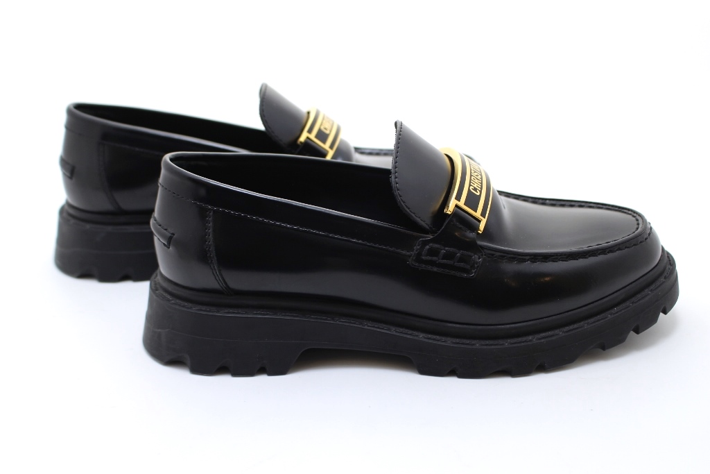 Dior ディオール CODE ロゴプレート ローファー レディース36ハーフ