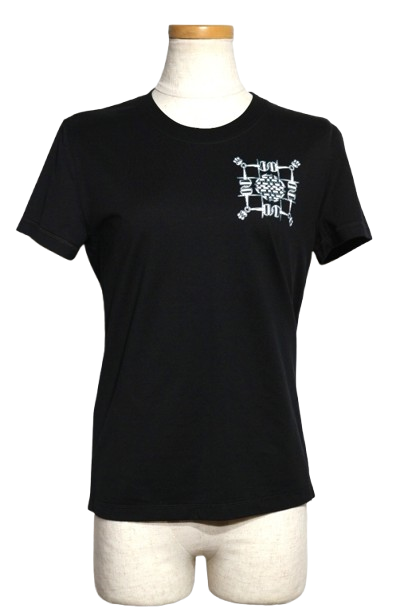 HERMES エルメス Tシャツ レディース40 ブラック コットン