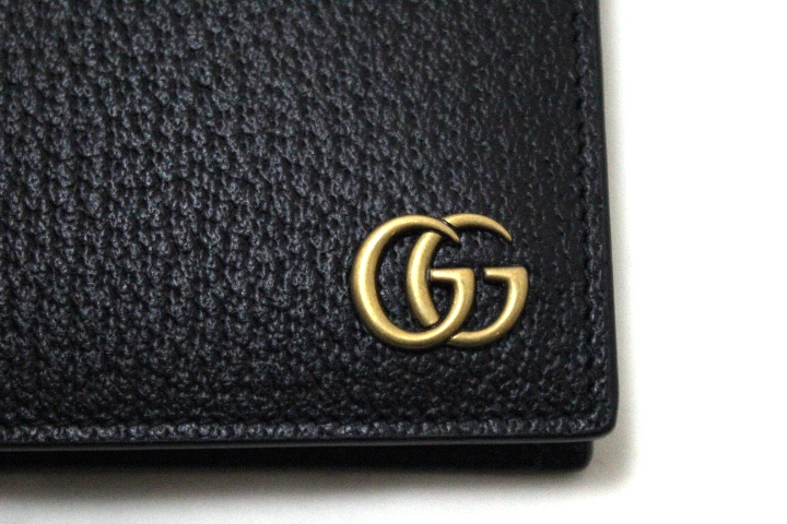 GUCCI グッチ 財布 メンズ ウォレット コンパクト財布 GGマーモント ブラック カーフ【472】HFの購入なら「質」の大黒屋（公式）