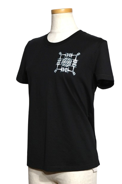 HERMES エルメス Tシャツ レディース36 ブラック コットン