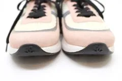 CHANEL　シャネル　靴　スニーカー　レディース37　ピンク/ブラック　スエード／メッシュ　2143100469822　【200】