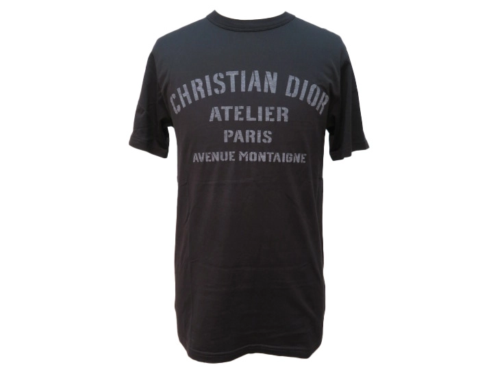 DIOR ディオール アトリエロゴTシャツ メンズXS ブラック コットン 