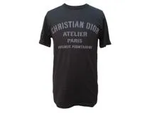 DIOR ディオール アトリエロゴTシャツ メンズXS ブラック コットン 043J615A0589 2143200546140 【432】  の購入なら「質」の大黒屋（公式）