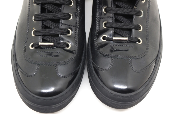 JIMMY CHOO ジミーチュウ 靴 スニーカー メンズ43 約28ｃｍ ブラック レザー 2143200422895 【200】