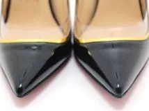 Christian Louboutin クリスチャンルブタン 靴 パンプス レディース37(約24cm) ブラック/ゴールド パテント (2148103842818)【200】