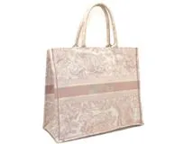 Dior ディオール バッグ ブックトート バッグ キャンバス ピンク 