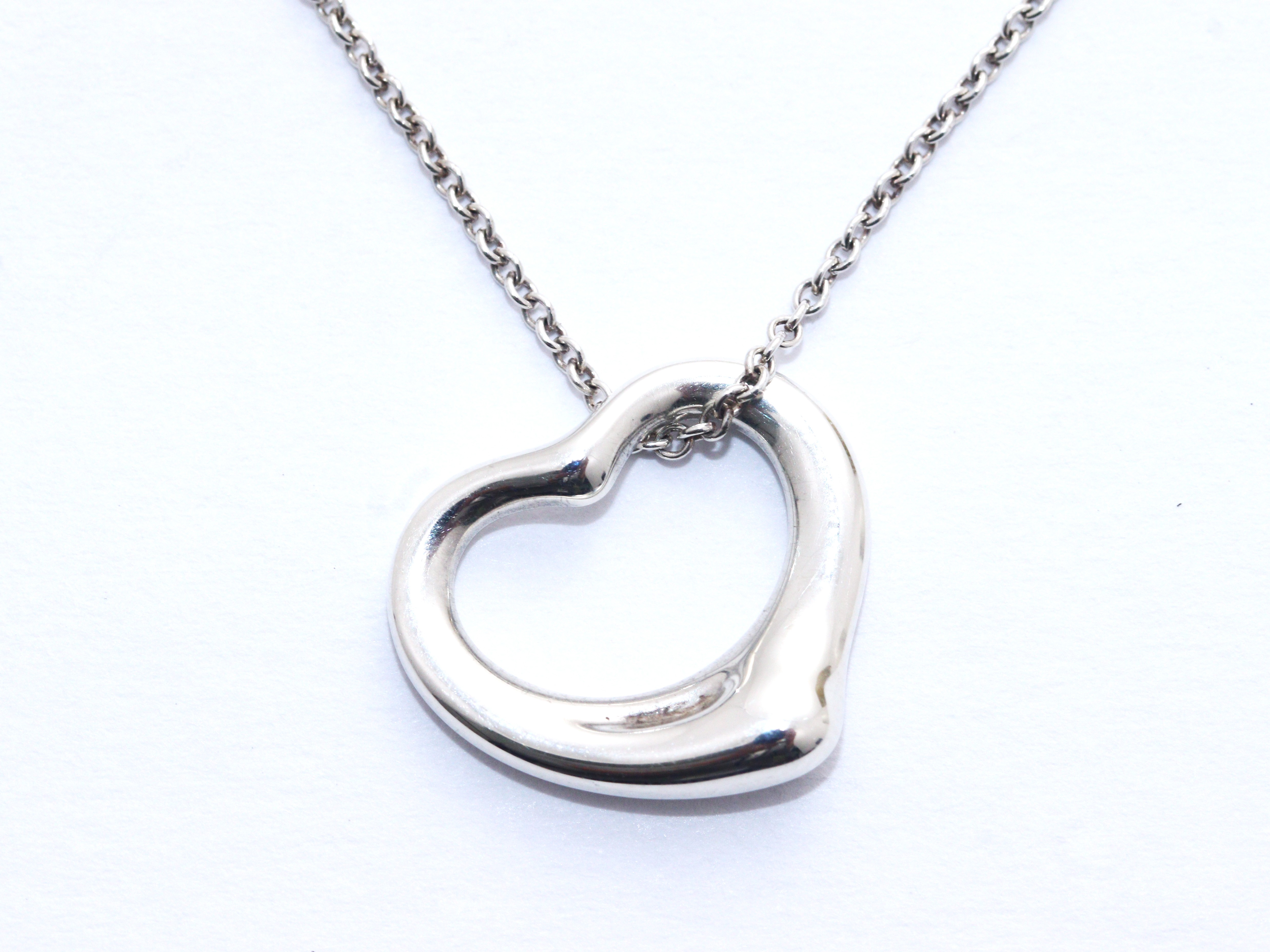 TIFFANY&Co.シルバー ダイヤモンド オープンハート 5P ネックレス TIFFANY&Co.シルバー ダイヤモンド オープンハート 5P ネックレス