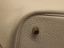 HERMES エルメス ピコタンロックMM ハンドバッグ ナタ B刻 2023年 トリヨンクレマンス GP ゴールドメッキ金具 2120000352102【200】