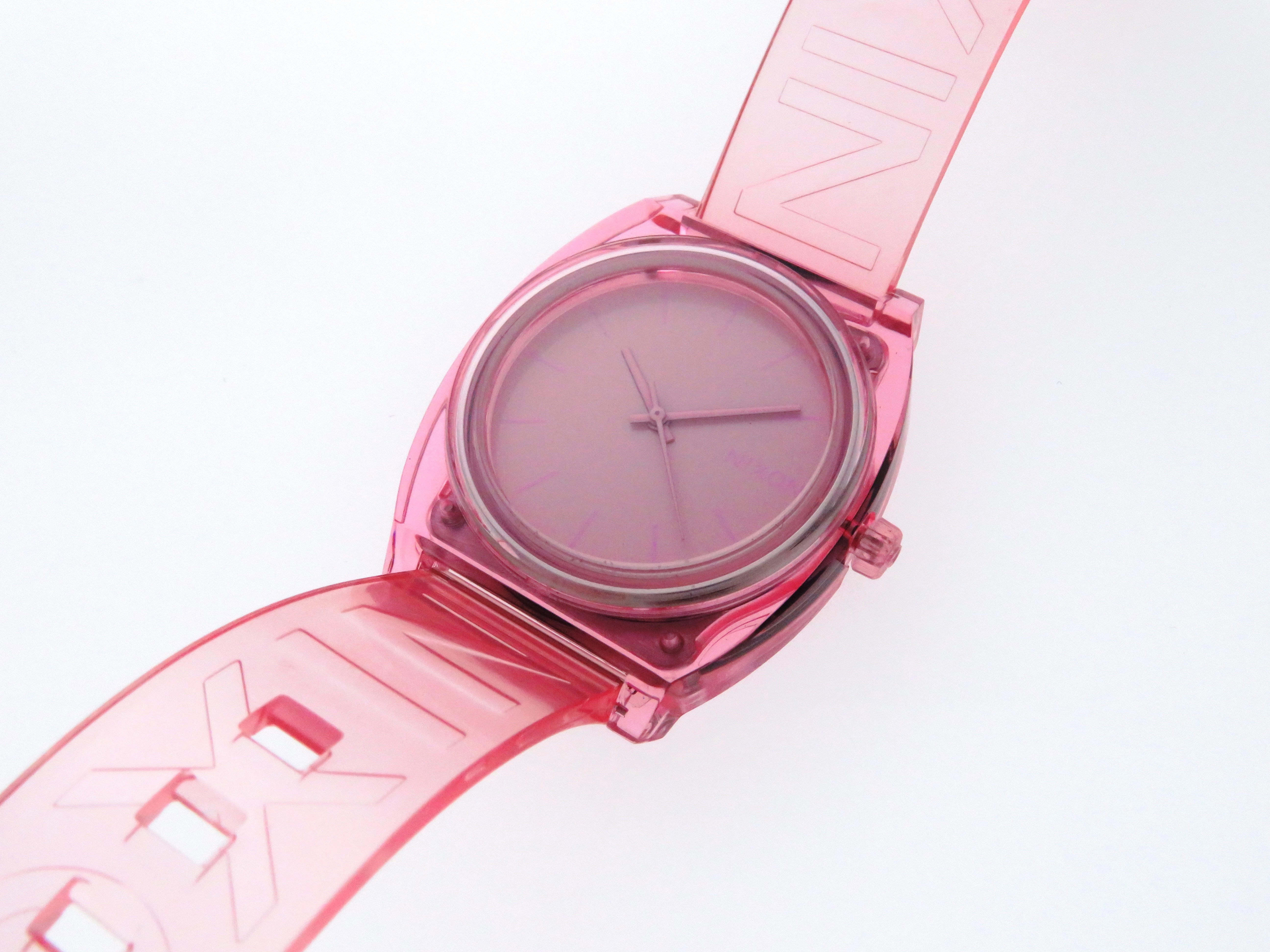 NIXON　ニクソン　腕時計　タイムテラーP　A1193146　SS/シリコン　ピンク文字盤　クオーツ【434】