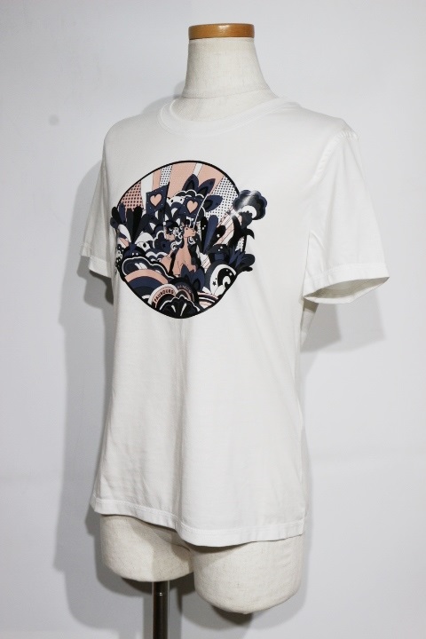HERMES エルメス トップス Tシャツ レディース40 ホワイト