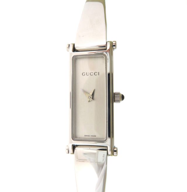 GUCCI グッチ バングルウォッチ シルバー文字盤 ステンレス