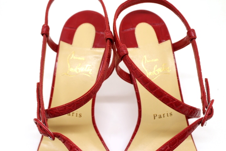 ルブタン パンプス サンダル 38 Christian Louboutin ルブタン 靴 サンダル レディース38 レッド