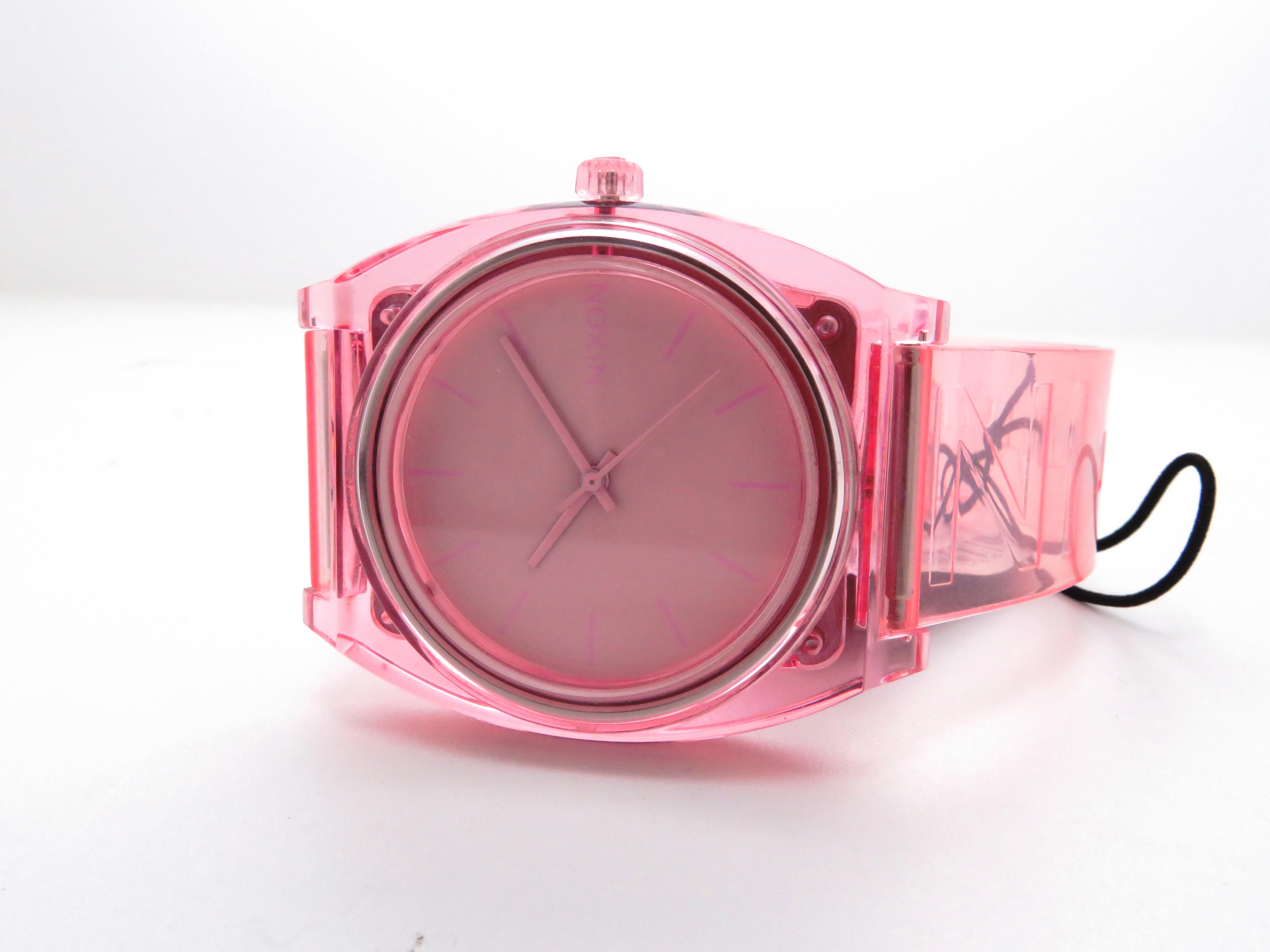 NIXON　ニクソン　腕時計　タイムテラーP　A1193146　SS/シリコン　ピンク文字盤　クオーツ【434】