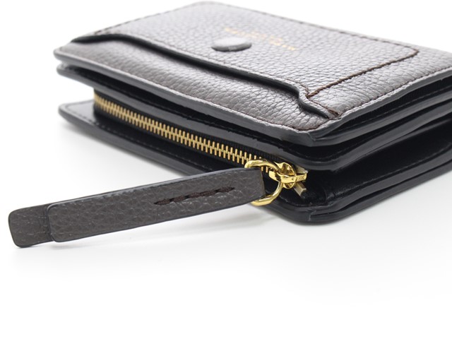 MARC JACOBS マークジェイコブス 二つ折り財布 グレー レザー M0013051