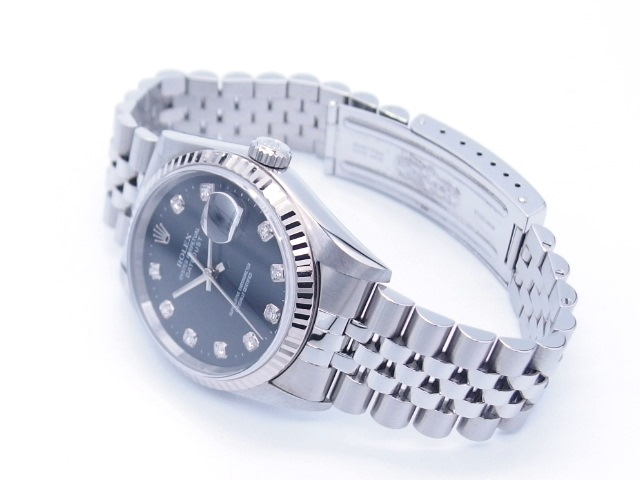 Y番 ROLEX ロレックス デイトジャスト 16234G WG/SS ホワイト