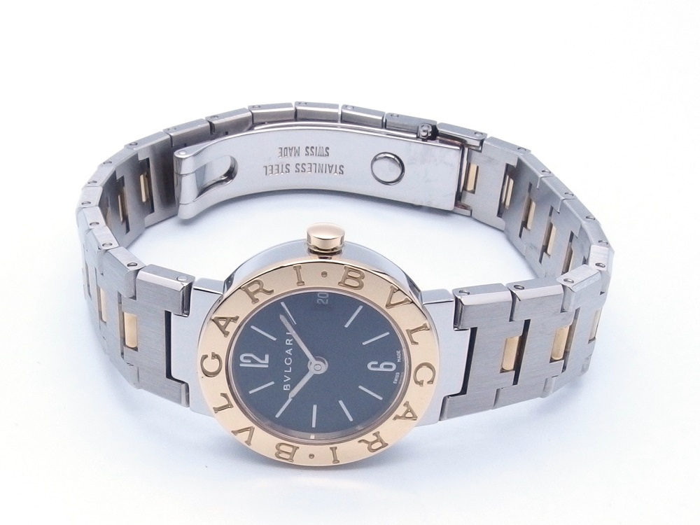 BVLGARI ブルガリ ブルガリブルガリ BB23SG ブラック YG/SS レディース