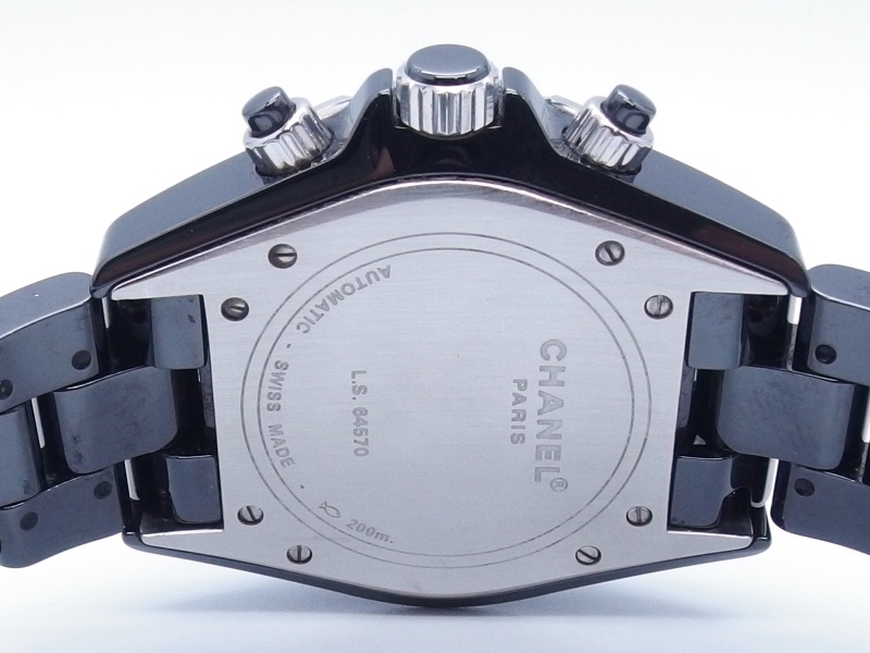 CHANEL　シャネル　時計　J12　クロノグラフ　H0940　ブラック文字盤　セラミック　自動巻き　メンズ　（2147200363394）【200】