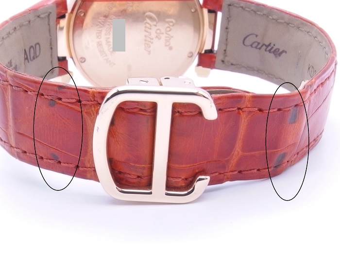 Cartier カルティエ パシャ 32 グリッド ダイヤ WJ11963G PG/革