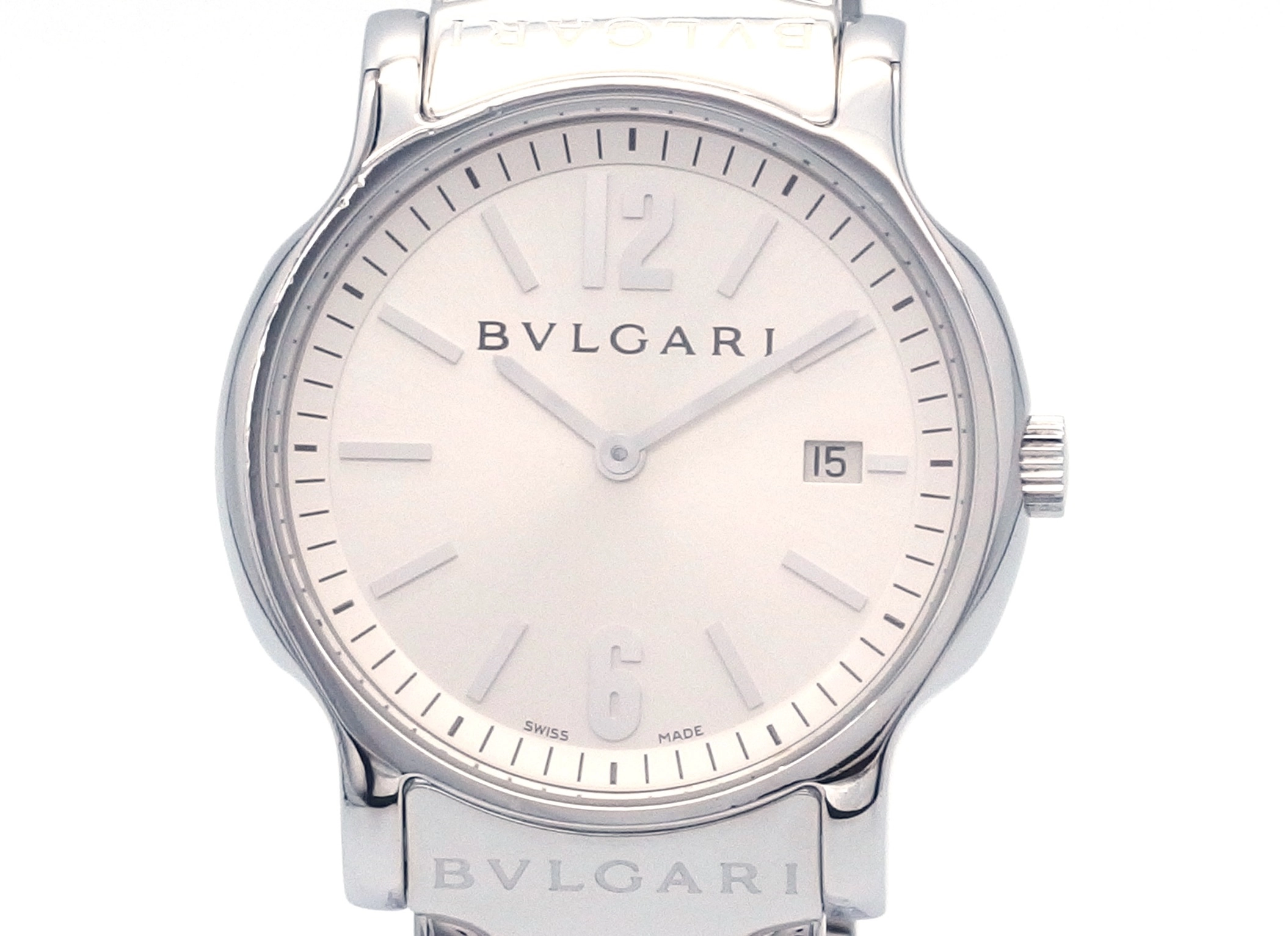 BVLGARI ブルガリ 時計 ソロテンポ ST35S シルバー文字盤 ステンレス