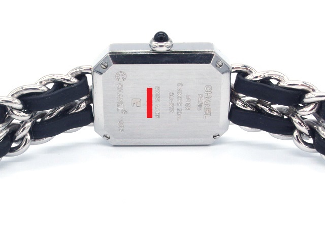 シャネル プルミエールXL H0451 SS/革 ブラック クォーツ 【432】 の  