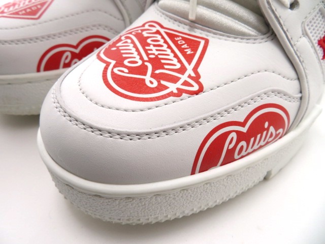 ルイヴィトン スニーカー LVトレイナーライン メンズ5 ホワイト レッド