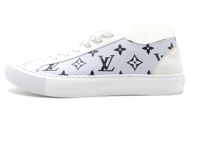 LOUIS VUITTON スニーカー 白x紺xシルバー 4103425Y0018 LOUIS VUITTON ルイ・ヴィトン スニーカー メンズ8ハーフ