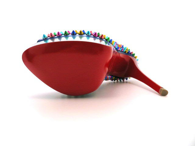 クリスチャンルブタン パンプス レディース37 マルチカラー スタッズ