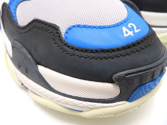 バレンシアガ スニーカー トリプルS メンズ42 ブルー