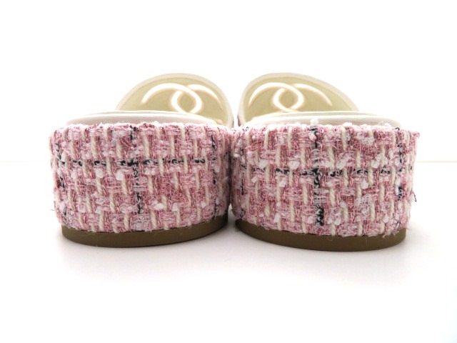 CHANEL シャネル⭐️ツイード サンダル　ピンク 楽天市場】シャネル サンダル ピンクの通販
