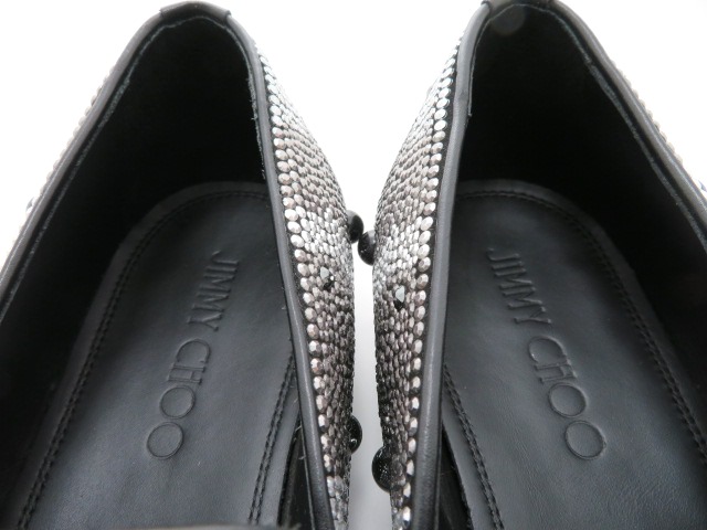 JIMMY CHOO アンクルブーツ シルバー チェック JIMMY CHOO アンクルブーツ シルバー チェック
