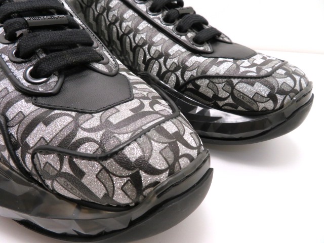 ジミーチュウ スニーカー レディース37 ブラック シルバー ラメ 参考