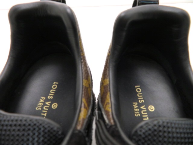 【美品】ルイヴィトン ローカットスニーカー 黒 アンプラント レザー 34 66ea83a751e07.webp