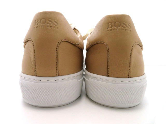 HUGO BOSS スニーカー メンズ43 ライトベージュ カーフ