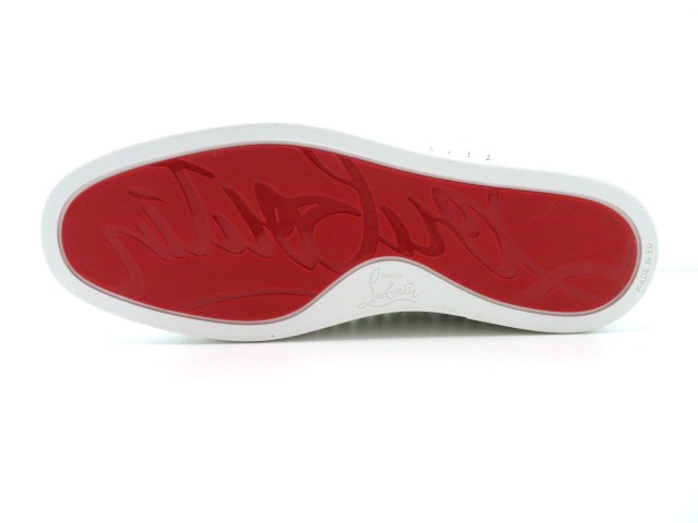 クリスチャンルブタン スニーカー LOUISFLAT メンズ42 ホワイト レザー 