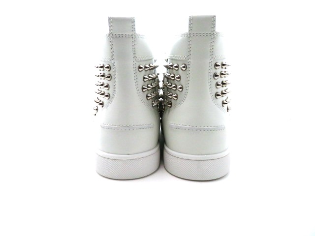 クリスチャンルブタン スニーカー LOUISFLAT メンズ42 ホワイト レザー