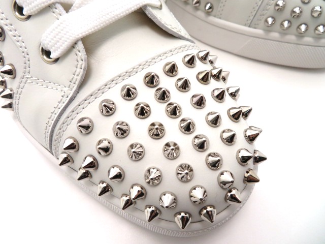 クリスチャンルブタン スニーカー LOUISFLAT メンズ42 ホワイト レザー