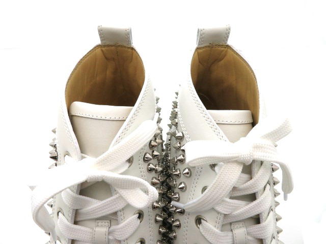 クリスチャンルブタン スニーカー LOUISFLAT メンズ42 ホワイト レザー